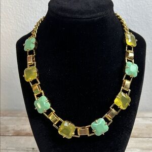 Vince Camuto Gold Necklace with Green and Yellow Accents